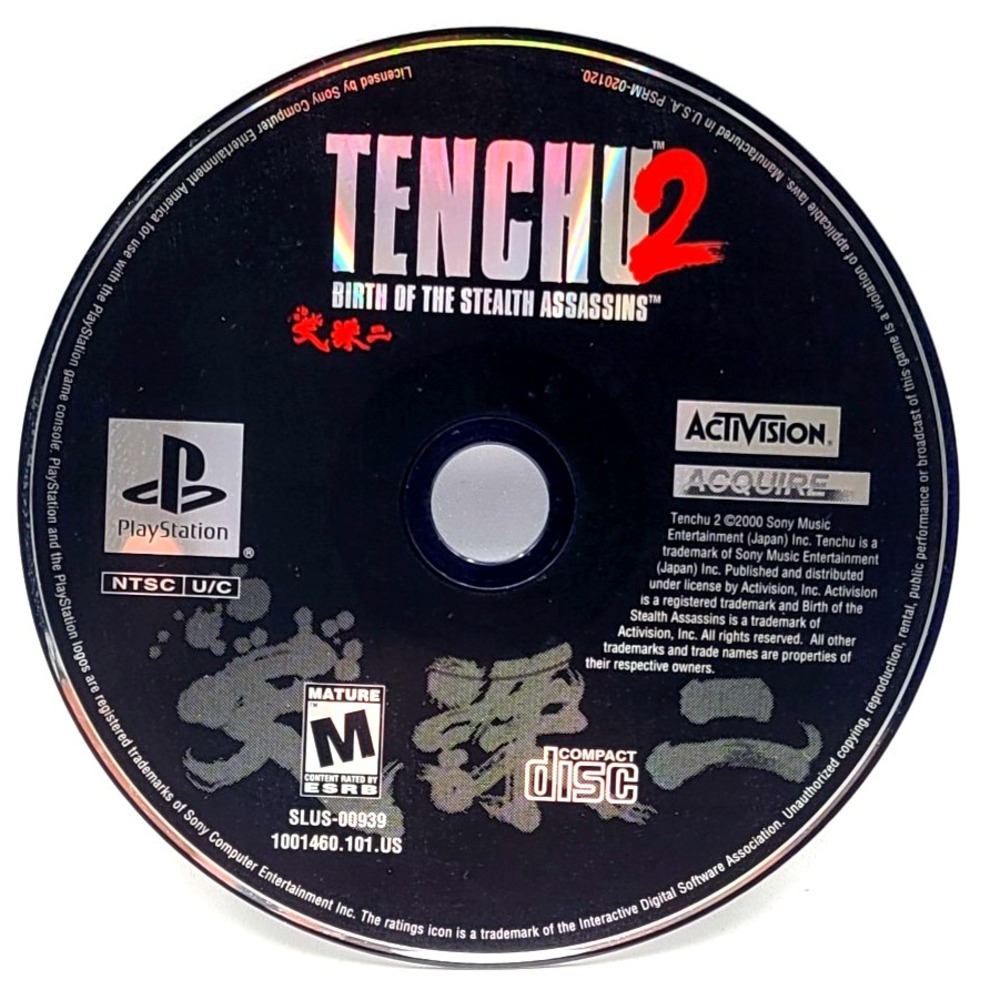 Tenchu 2: Birth of the Stealth Assassins (Sony‎ PS1, 2000) DISC ONLY